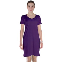 Purple Texture Short Sleeve Nightdress