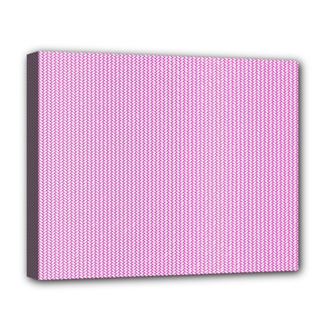 Pink Texture Deluxe Canvas 20  X 16   by Valentinaart