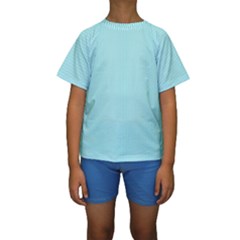 Light Blue Texture Kids  Short Sleeve Swimwear by Valentinaart