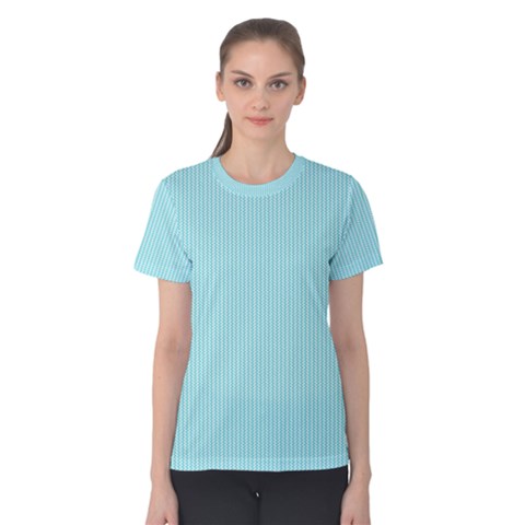 Light Blue Texture Women s Cotton Tee by Valentinaart