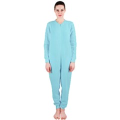 Light Blue Texture Onepiece Jumpsuit (ladies)  by Valentinaart