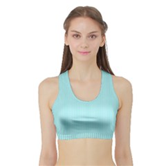 Light Blue Texture Sports Bra With Border