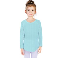 Light Blue Texture Kids  Long Sleeve Tee