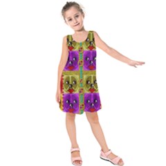 Peace Dogs Kids  Sleeveless Dress