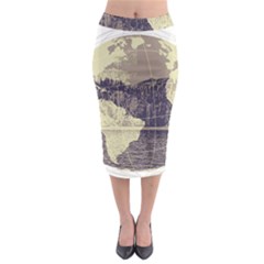 River Globe Midi Pencil Skirt by MTNDesignco