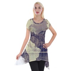 River Globe Short Sleeve Side Drop Tunic