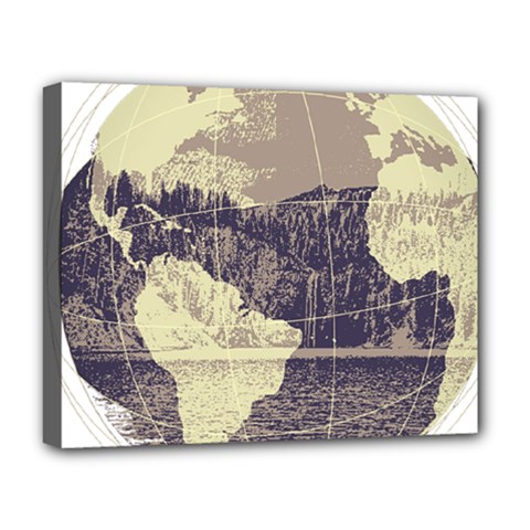 River Globe Deluxe Canvas 20  X 16   by MTNDesignco