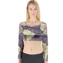 River Globe Long Sleeve Crop Top