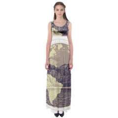 River Globe Empire Waist Maxi Dress by MTNDesignco