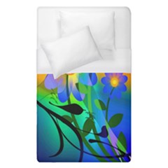 Abstract Flowers Bird Artwork Duvet Cover (single Size)