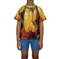 Abstract Fish Artwork Digital Art Kids  Short Sleeve Swimwear by Nexatart