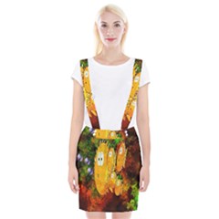 Abstract Fish Artwork Digital Art Suspender Skirt