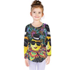 Abstract Digital Art Kids  Long Sleeve Tee