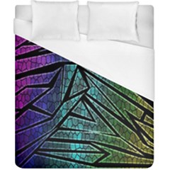 Abstract Background Rainbow Metal Duvet Cover (california King Size)