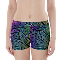 Abstract Background Rainbow Metal Boyleg Bikini Wrap Bottoms