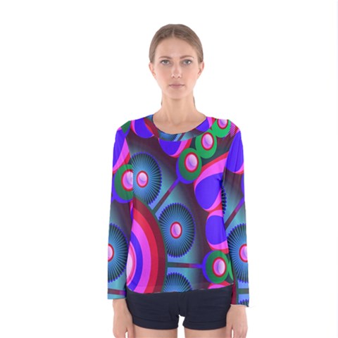 Abstract Digital Art  Women s Long Sleeve Tee by Nexatart