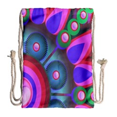 Abstract Digital Art  Drawstring Bag (large) by Nexatart