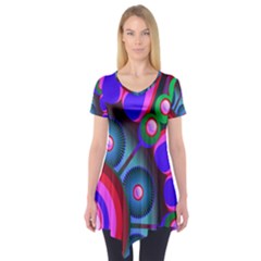 Abstract Digital Art  Short Sleeve Tunic 