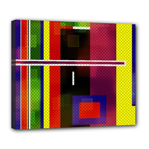 Abstract Art Geometric Background Deluxe Canvas 24  X 20   by Nexatart