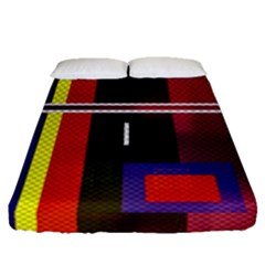 Abstract Art Geometric Background Fitted Sheet (queen Size) by Nexatart