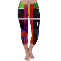 Abstract Art Geometric Background Capri Winter Leggings  by Nexatart