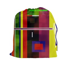 Abstract Art Geometric Background Drawstring Pouches (xxl)