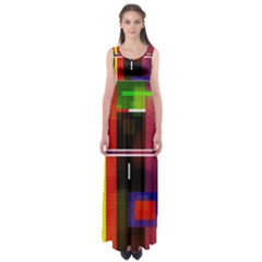 Abstract Art Geometric Background Empire Waist Maxi Dress by Nexatart