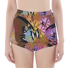 Abstract Digital Art High-waisted Bikini Bottoms