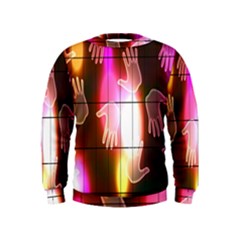 Abstract Background Design Squares Kids  Sweatshirt by Nexatart