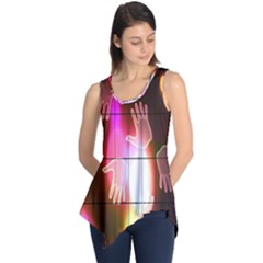 Abstract Background Design Squares Sleeveless Tunic by Nexatart