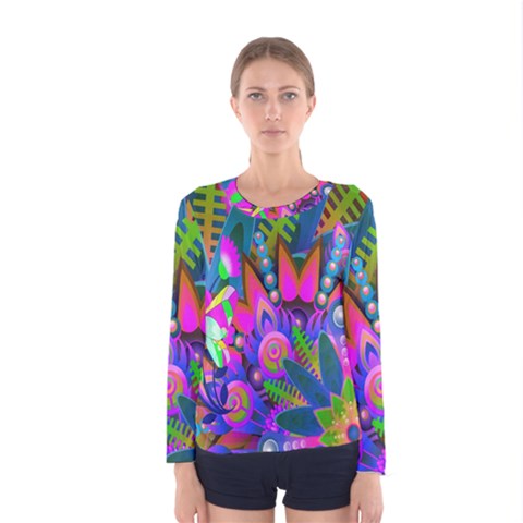 Abstract Digital Art  Women s Long Sleeve Tee by Nexatart