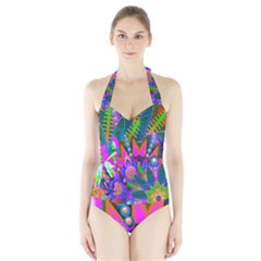 Abstract Digital Art  Halter Swimsuit