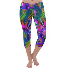 Abstract Digital Art  Capri Yoga Leggings