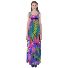 Abstract Digital Art  Empire Waist Maxi Dress by Nexatart