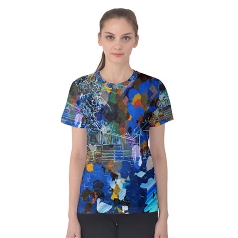 Abstract Farm Digital Art Women s Cotton Tee by Nexatart