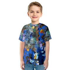 Abstract Farm Digital Art Kids  Sport Mesh Tee