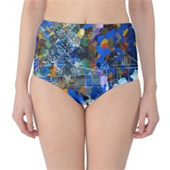 Abstract Farm Digital Art High-waist Bikini Bottoms by Nexatart