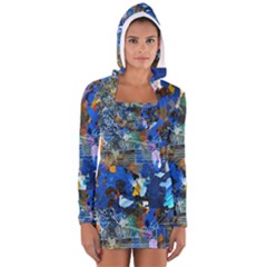 Abstract Farm Digital Art Women s Long Sleeve Hooded T-shirt by Nexatart