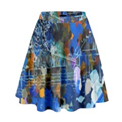 Abstract Farm Digital Art High Waist Skirt