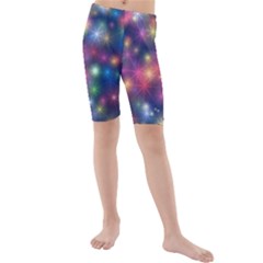 Abstract Background Graphic Design Kids  Mid Length Swim Shorts