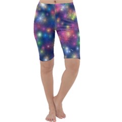 Abstract Background Graphic Design Cropped Leggings 