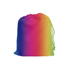 Abstract Rainbow Drawstring Pouches (large)  by Nexatart