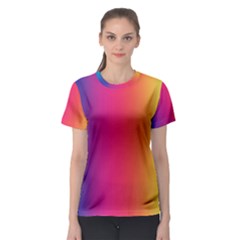 Abstract Rainbow Women s Sport Mesh Tee