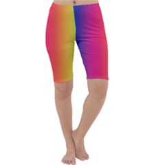 Abstract Rainbow Cropped Leggings 