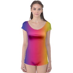 Abstract Rainbow Boyleg Leotard  by Nexatart