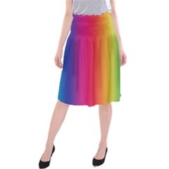 Abstract Rainbow Midi Beach Skirt by Nexatart