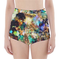 Abstract Digital Art High-waisted Bikini Bottoms