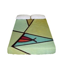 Abstract Art Face Fitted Sheet (full/ Double Size)