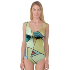 Abstract Art Face Princess Tank Leotard 