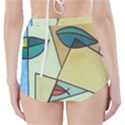 Abstract Art Face High-Waisted Bikini Bottoms View2